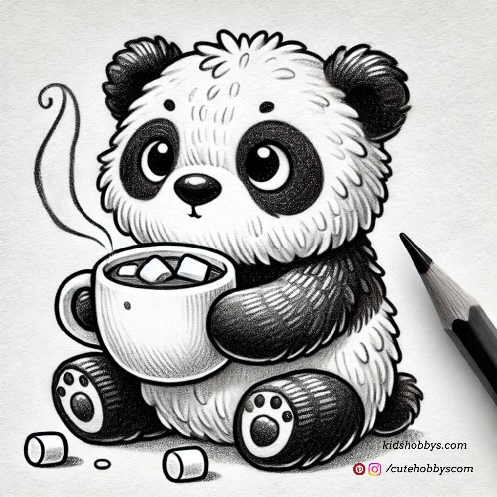 Panda enjoying Tea