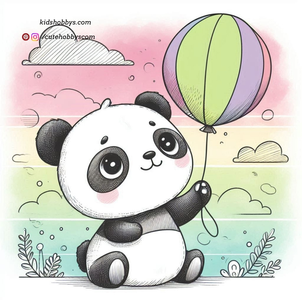 Panda with Baloon