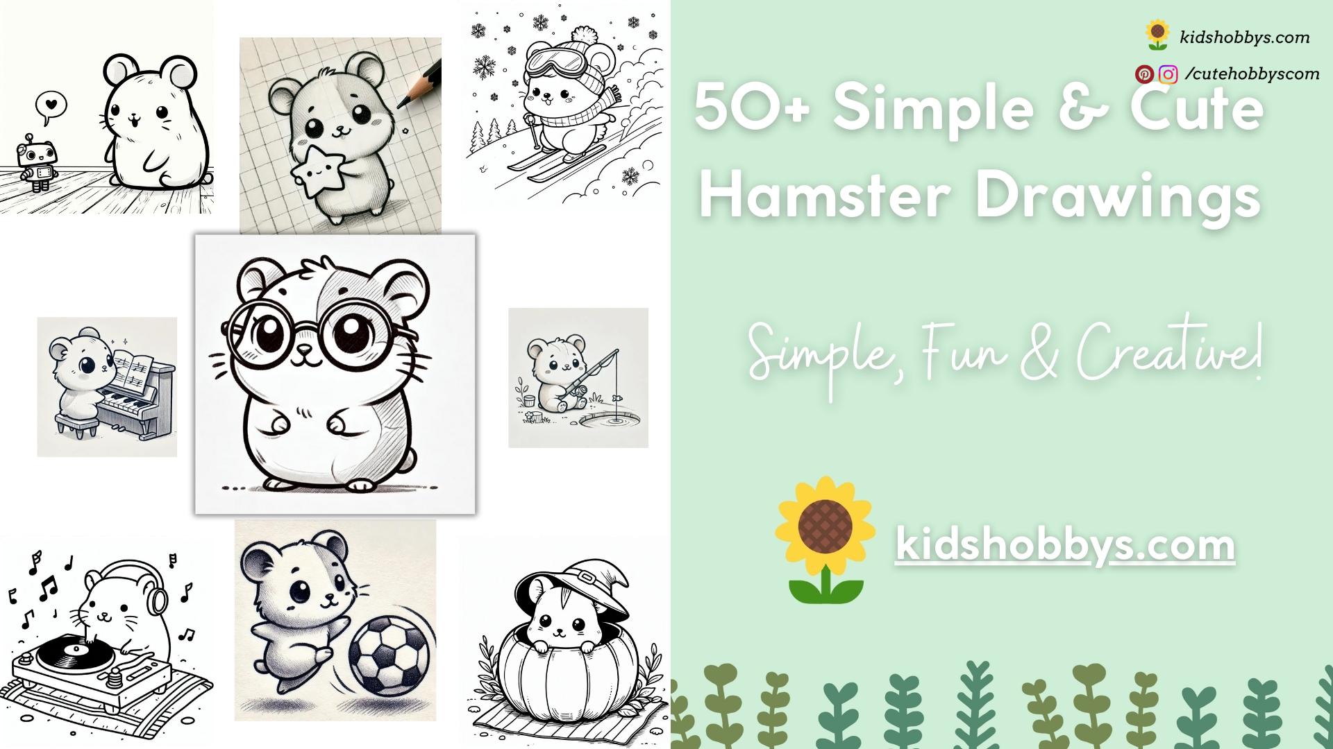 50+ Adorable Hamster Drawings