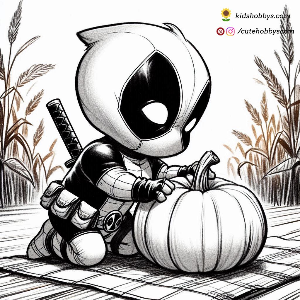 Deadpool’s Autumn Harvest- Picking Pumpkins with a Smile🎃