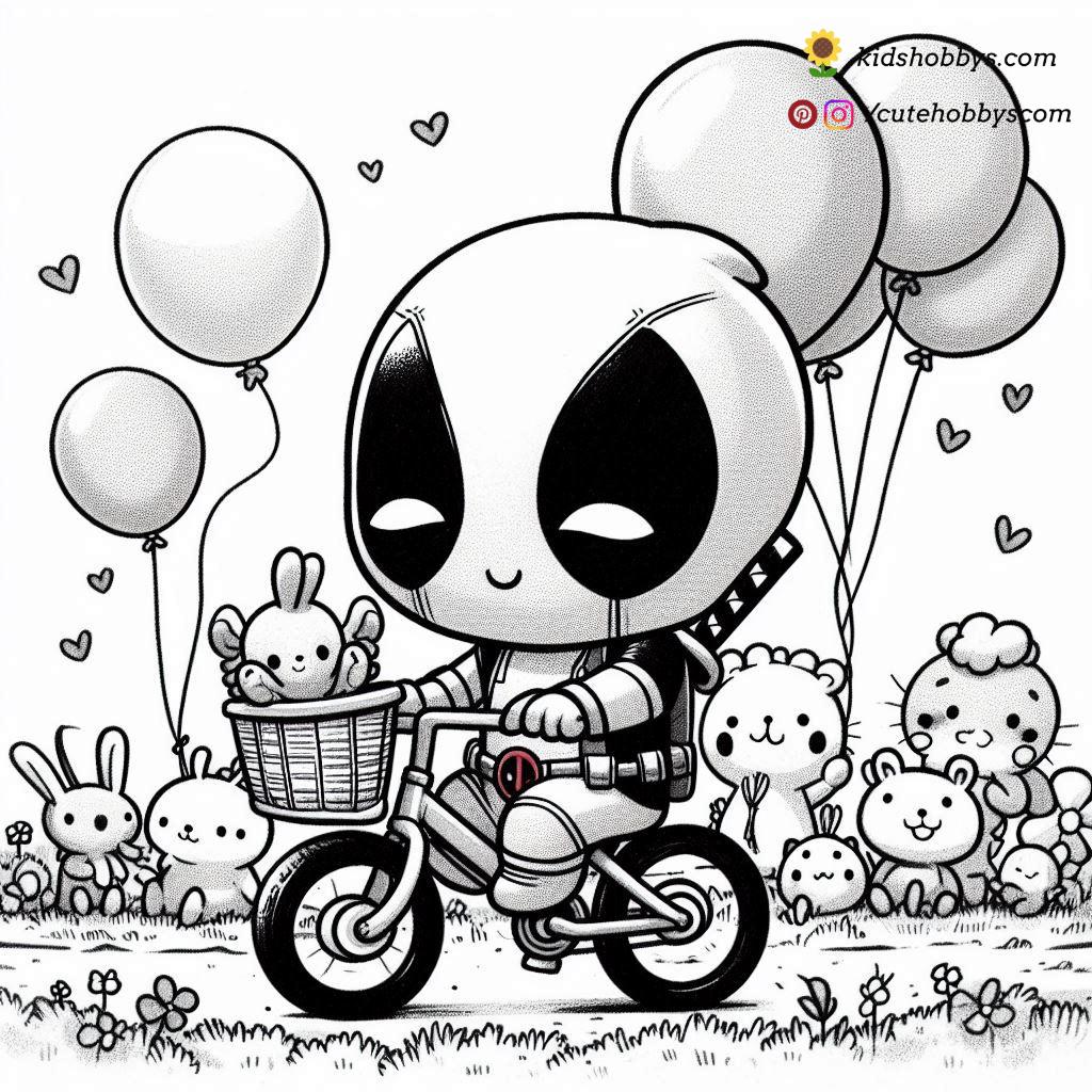 Deadpool’s Bicycle Ride with Balloons🎈