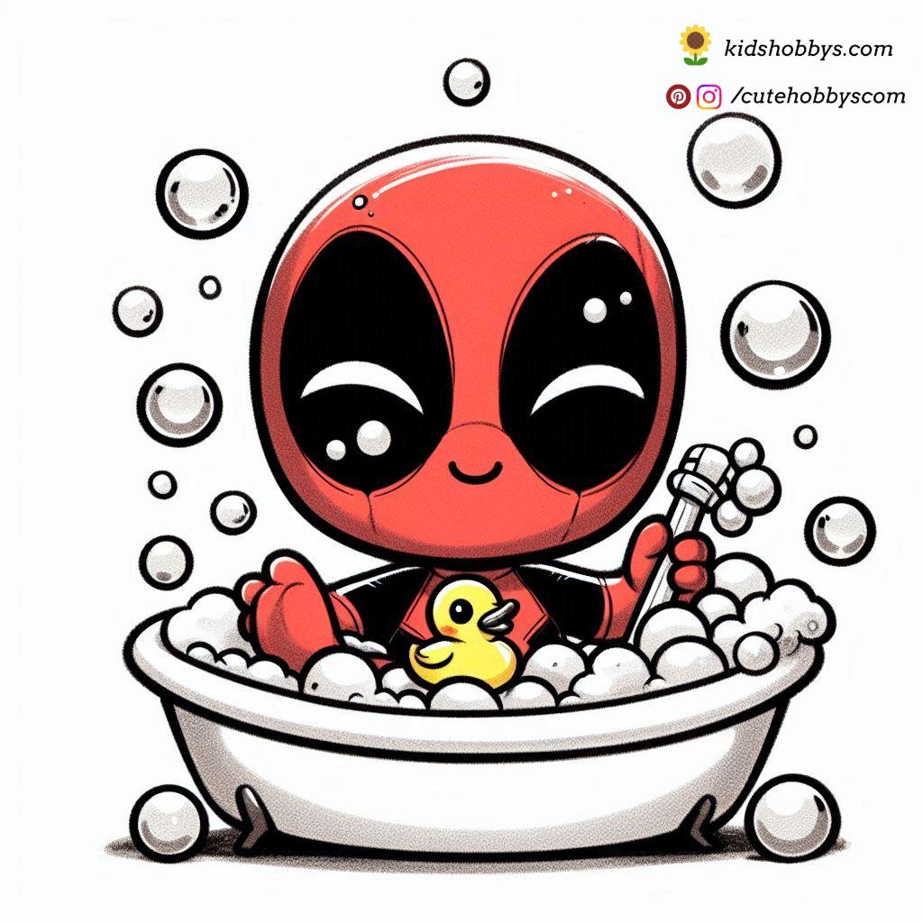 Deadpool’s Bubble Bath Bliss🛀