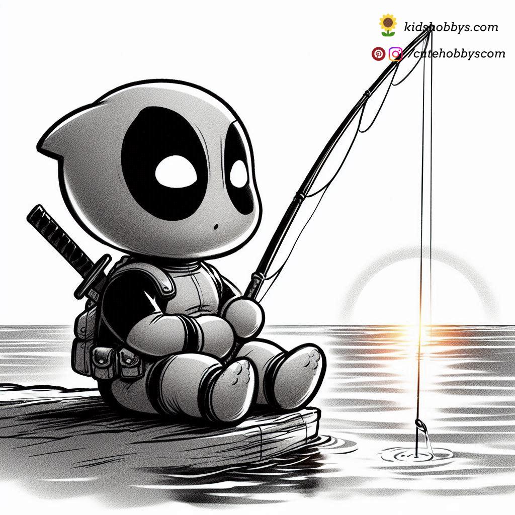 Deadpool’s Fishing Fun- Catching a Tiny Fish!🎣