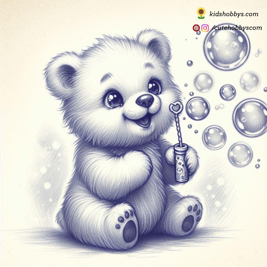 Gleeful Moments as a Baby Polar Bear Blows Bubbles in the Air 🫧