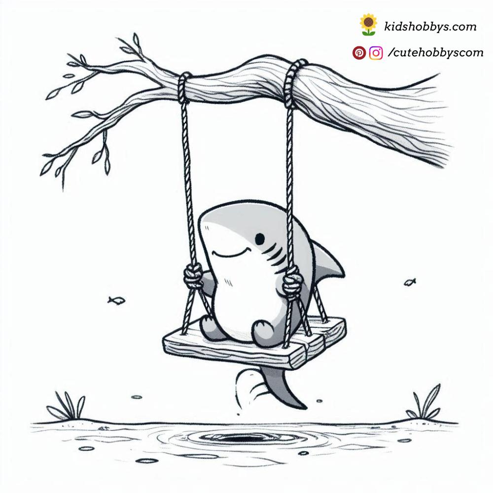 Happy Baby Shark Finds Pure Joy on a Swing