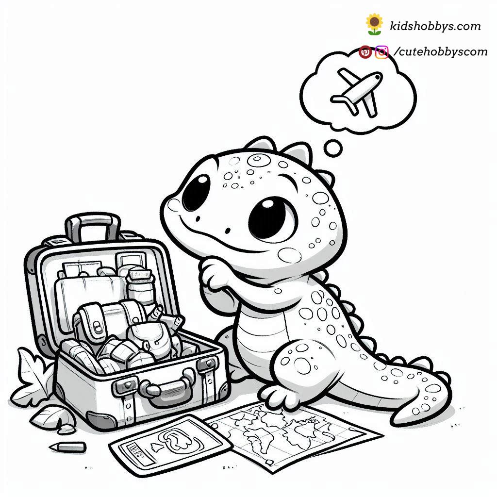 Lizard Packing for a Trip 🧳