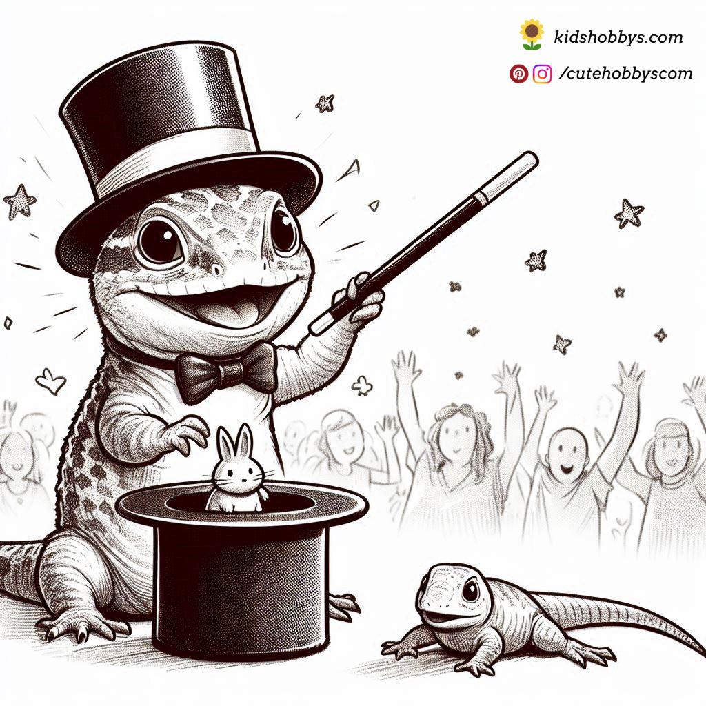 Lizard Performing Magic Tricks 🌟