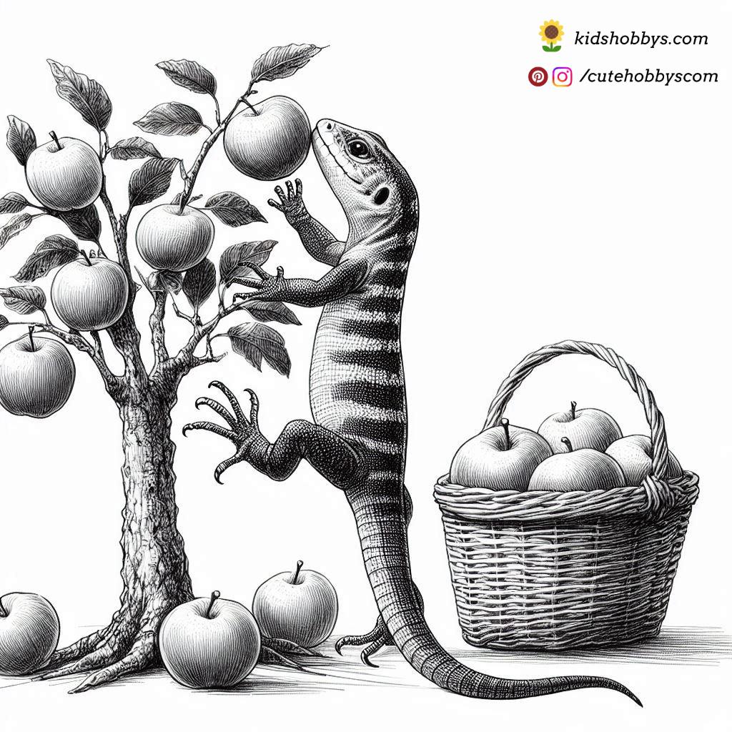 Lizard Picking Apples 🍎