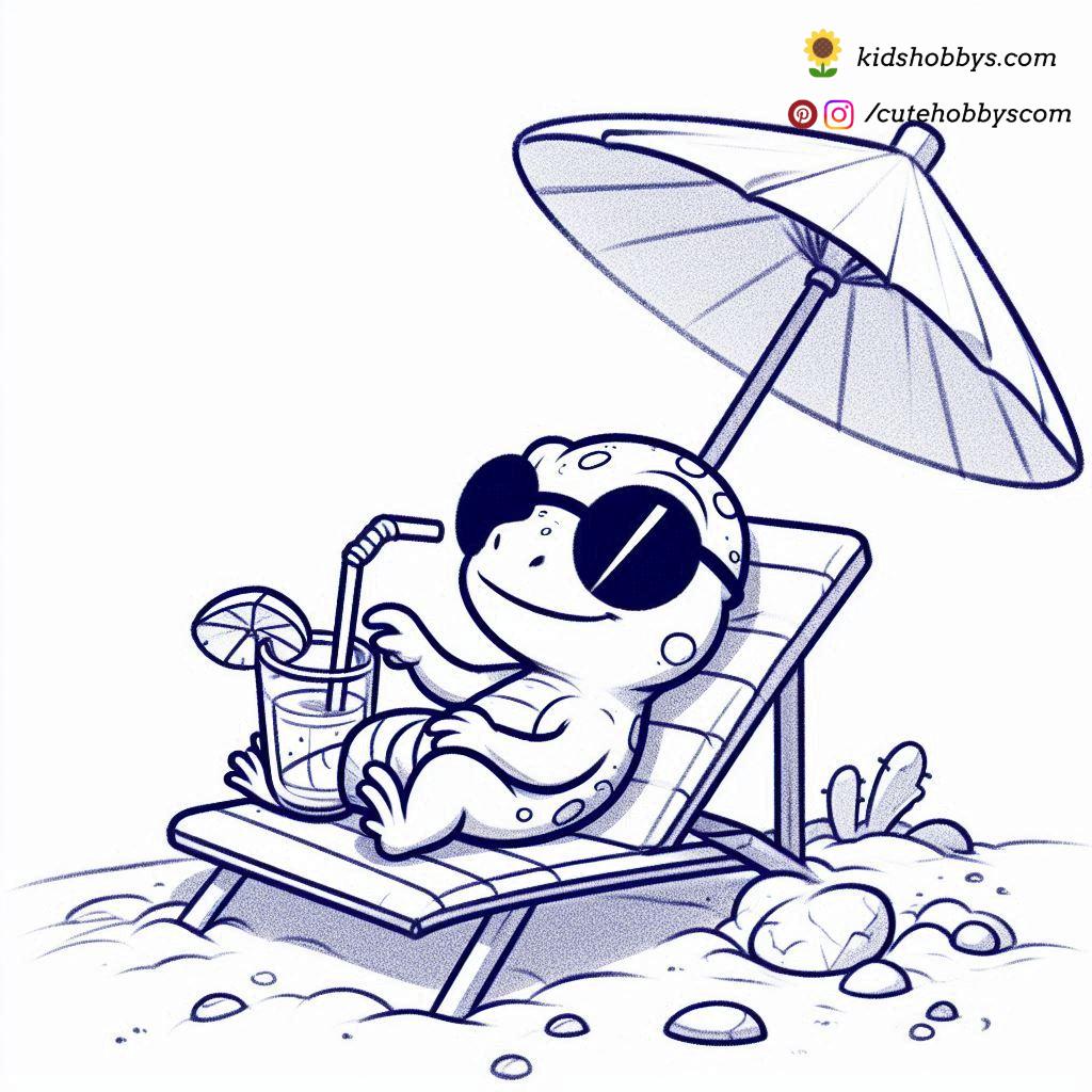 Lizard Relaxing on a Beach Chair🏖️