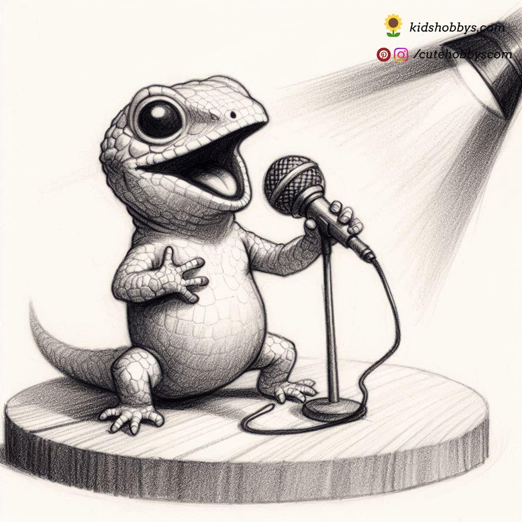 Lizard Singing into a Microphone 🎤