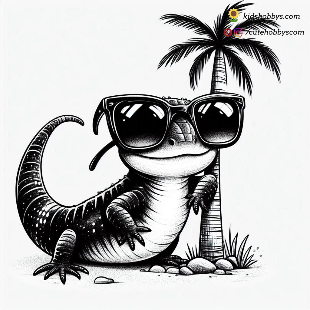 Lizard Wearing Cool Sunglasses 🕶️