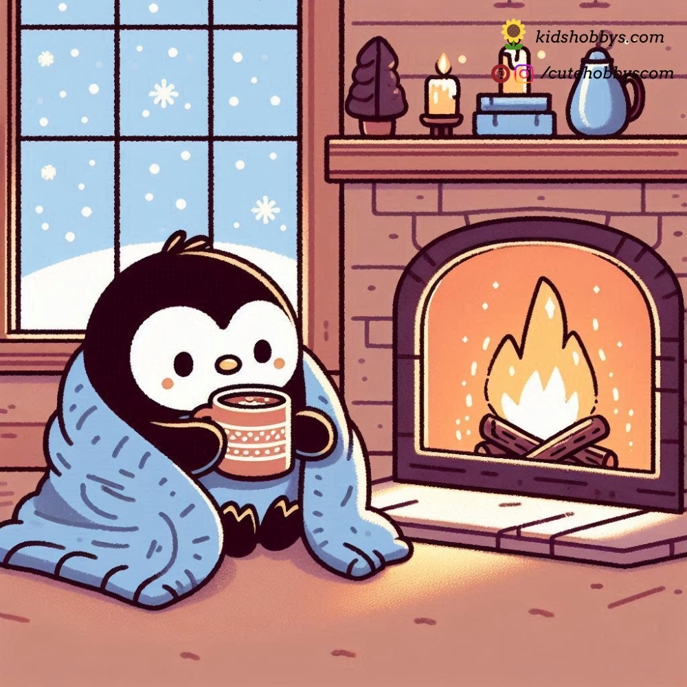 Relaxing by the Fireplace with a Warm Blanket and Cocoa ☕🔥