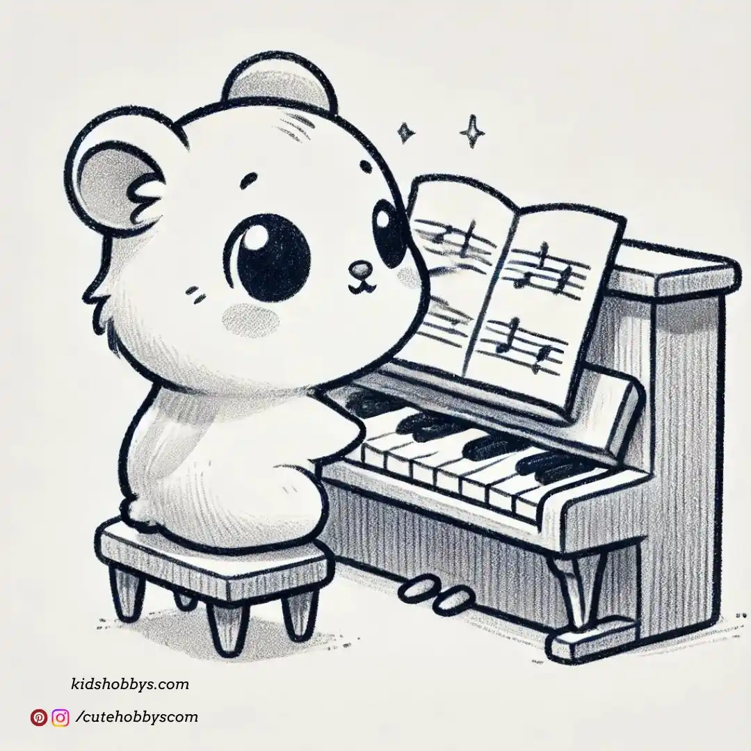 cutie ham playing piano