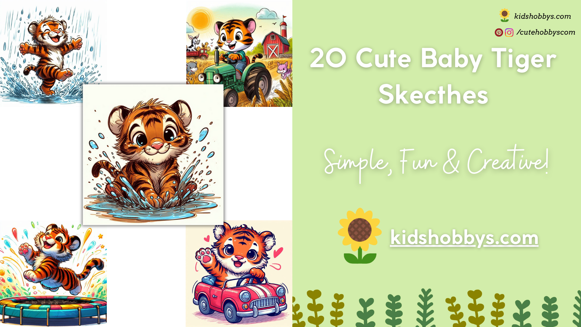 20 Cute Baby Tiger Drawings