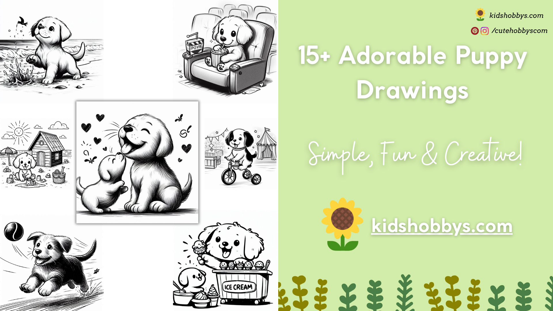 Adorable Cute Puppy Drawings