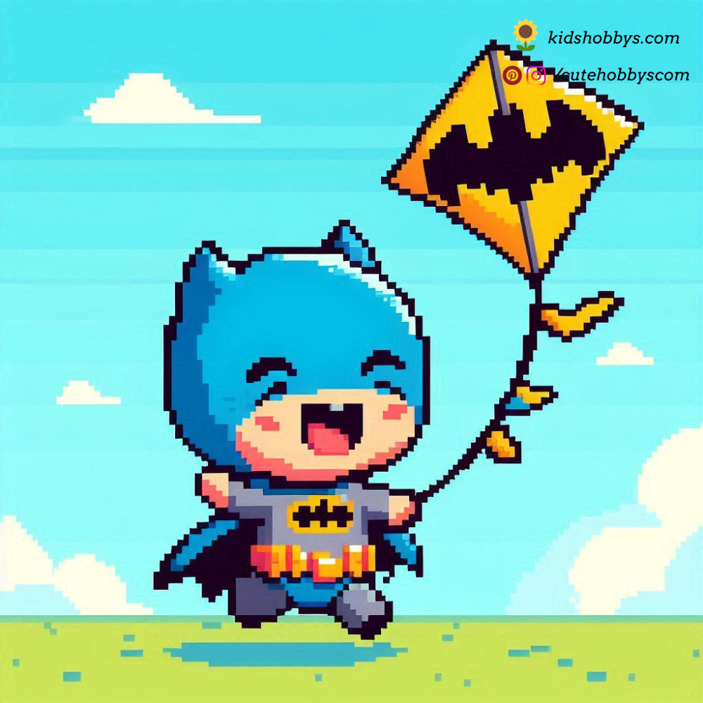 Baby Batman Flying a Mini Bat-Kite! 🦇🪁