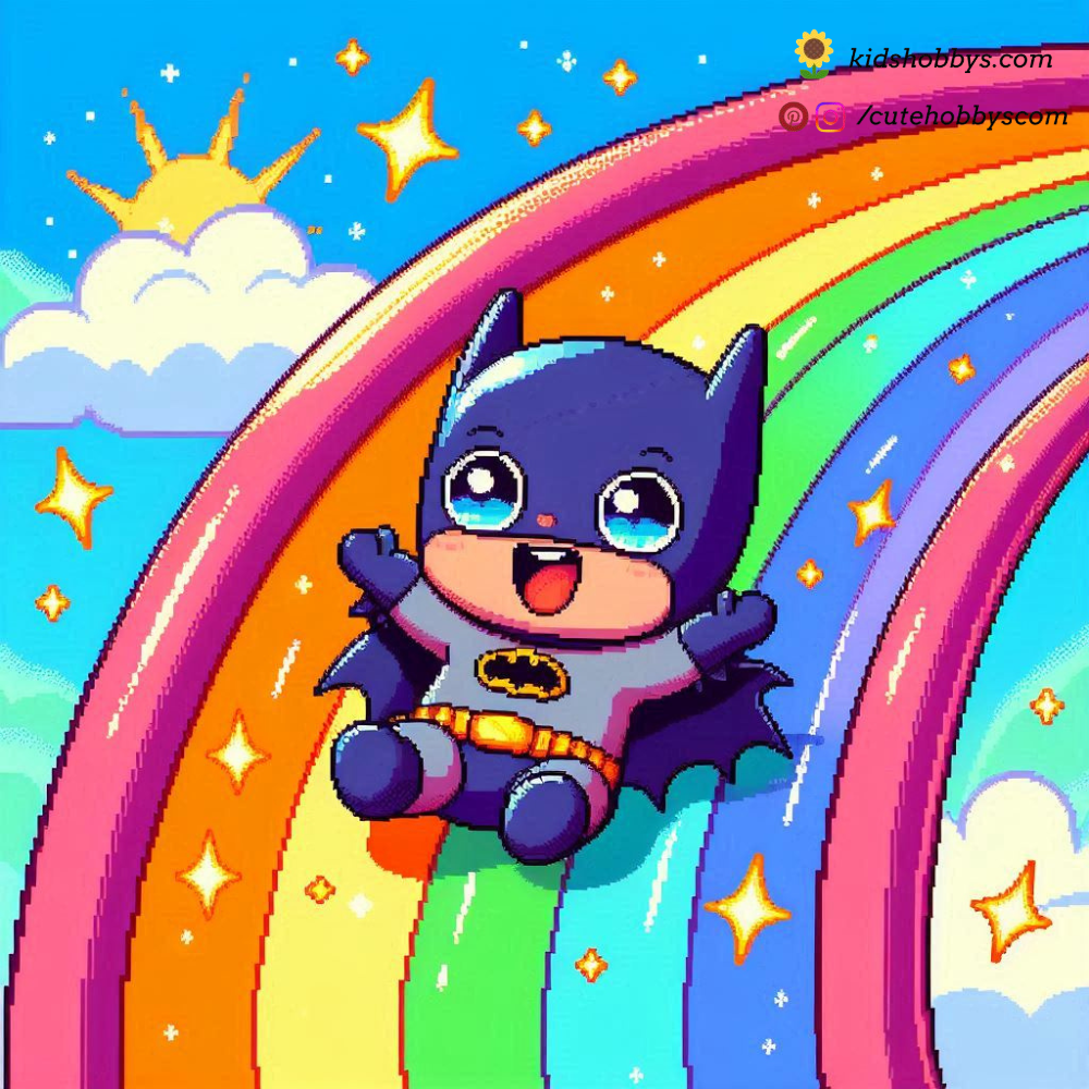 Baby Batman on a Rainbow Adventure! 🌈🦇🚀