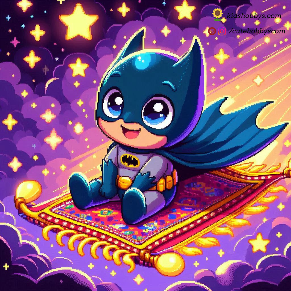 Baby Batman’s Magic Carpet Ride! 🧞‍♂️🦇✨