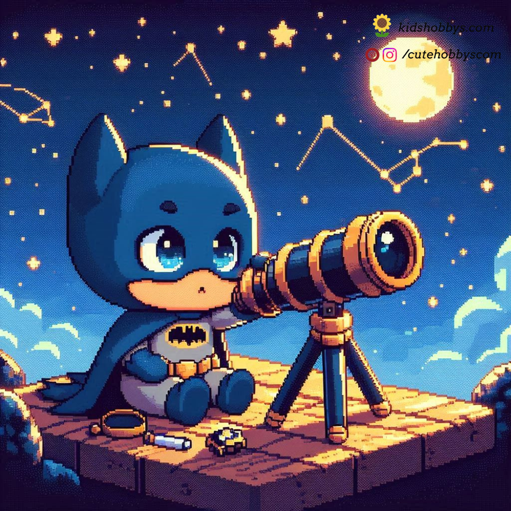 Baby Batman's Starry Night Stargazing! 🌟🦇🔭