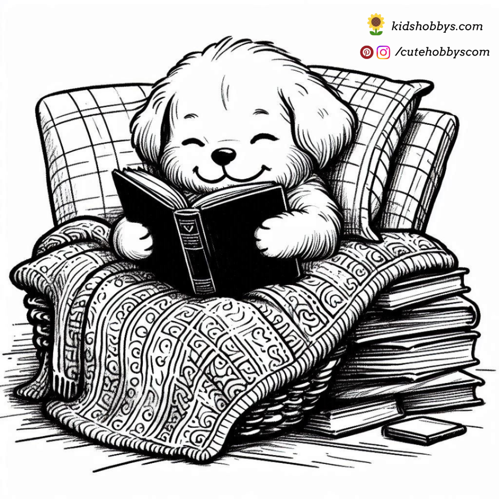 Bedtime Bliss Cozy Pup Reading a Story! 📚🐶🌙