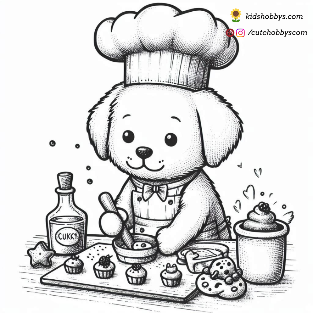 Master Baker Pup in Action! 🧁👨‍🍳🐶