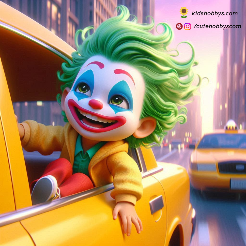 Baby Joker's Playful Taxi Adventure Through Gotham!