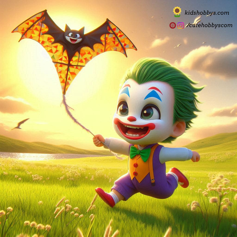 Baby Joker's Trying to Fly! But His Kite’s Leading the Way