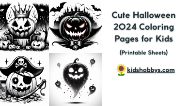 Cute Halloween Coloring Pages for kids