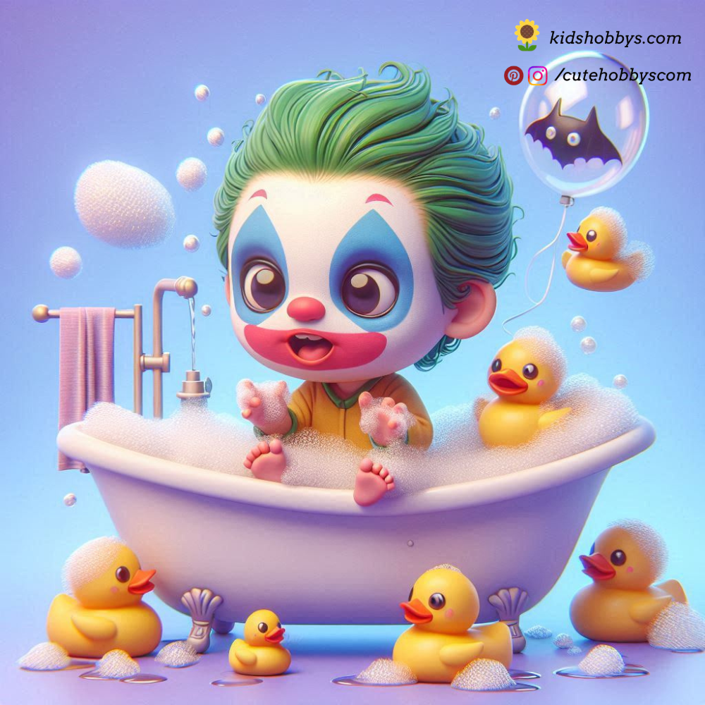 Is That a Balloon Bat Joker’s Taking His Bath-Time Fun to New Levels!