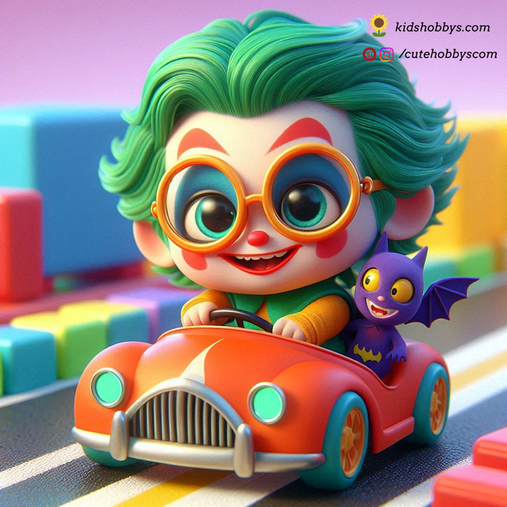 Let’s Go for a Drive! Joker's Tiny Car Ride with His Bat Plushie Passenger