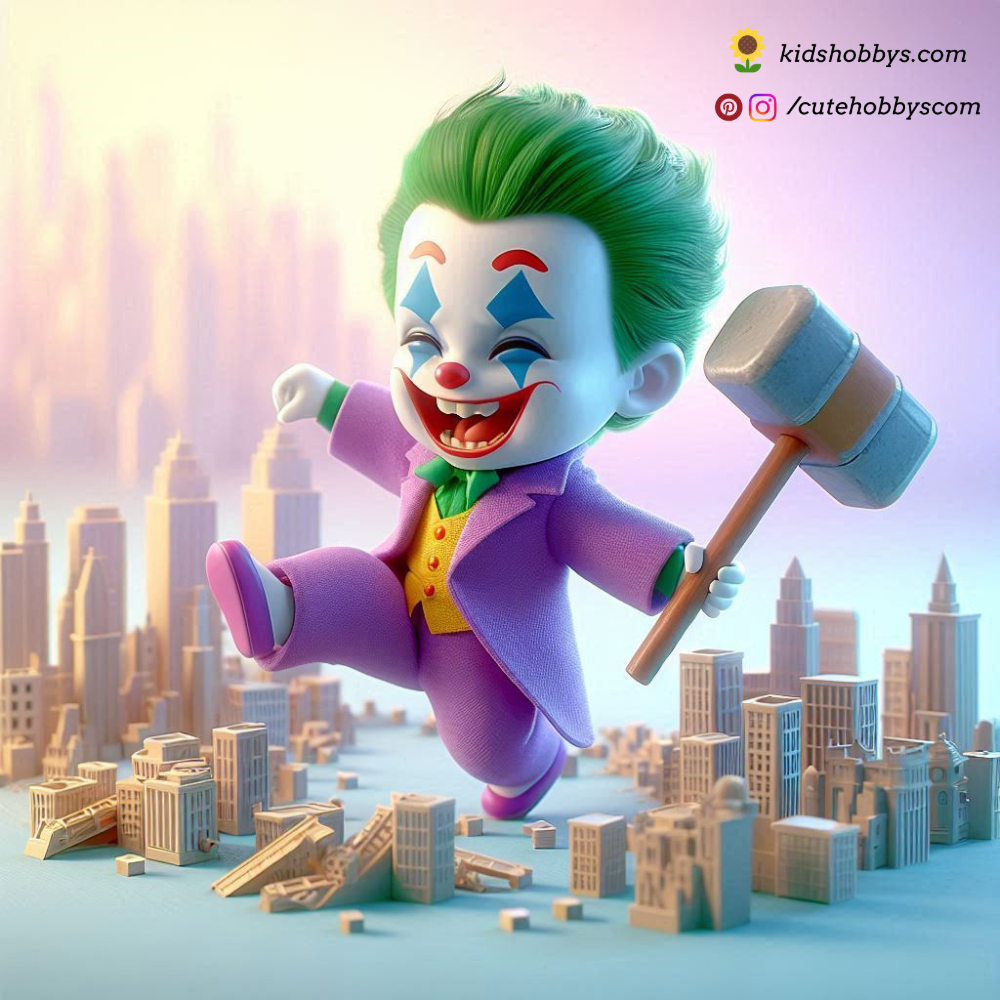 Watch Out Gotham! Tiny Joker Is Toying Around with a Little Toy City!